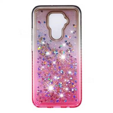 Diamond Frame Liquid Glitter Quicksand Sequins Phone Case For Huawei