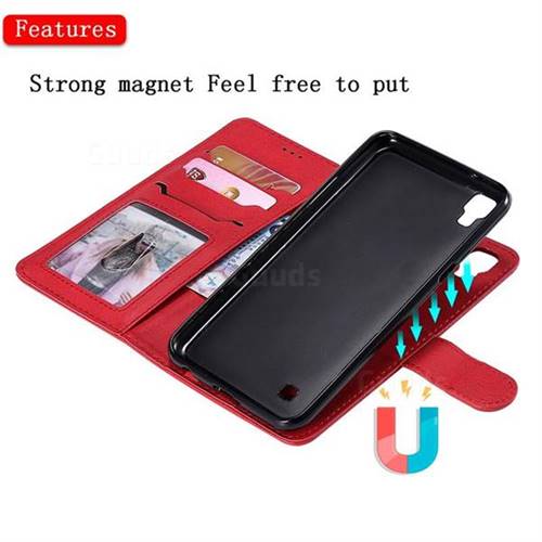 Retro Greek Detachable Magnetic PU Leather Wallet Phone Case For LG X