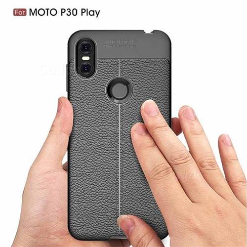 Luxury Auto Focus Litchi Texture Silicone TPU Back Cover For Motorola