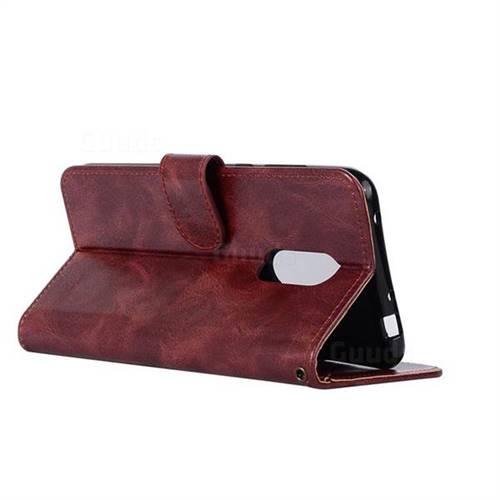 Luxury Retro Leather Wallet Case For Mi Xiaomi Redmi Wine Red