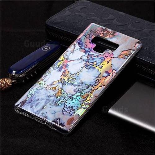 Gold Plating Marble Pattern Bright Color Laser Soft Tpu Case For