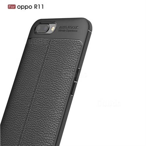 Luxury Auto Focus Litchi Texture Silicone Tpu Back Cover For Oppo R