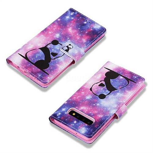 Panda Baby Matte Leather Wallet Phone Case For Samsung Galaxy S Plus