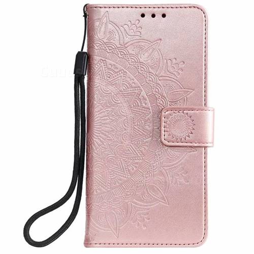 Intricate Embossing Datura Leather Wallet Case For Samsung Galaxy S20