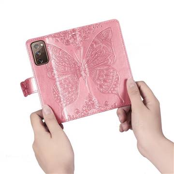 Embossing Mandala Flower Butterfly Leather Wallet Case For Samsung