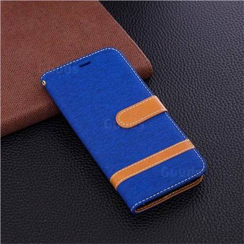 Jeans Cowboy Denim Leather Wallet Case For Samsung Galaxy S9 Sapphire