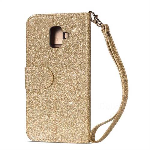 Glitter Shine Leather Zipper Wallet Phone Case For Samsung Galaxy A