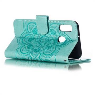 Intricate Embossing Datura Solar Leather Wallet Case For Samsung Galaxy