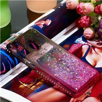 Diamond Frame Liquid Glitter Quicksand Sequins Phone Case For Samsung