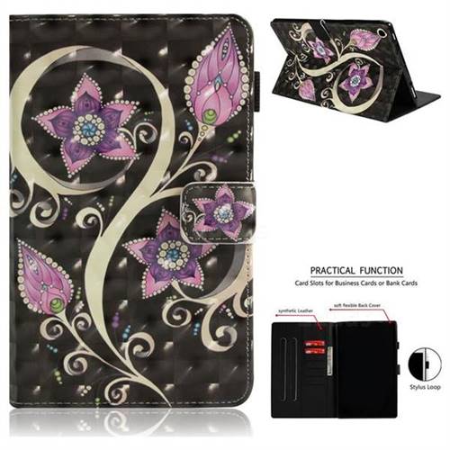 Peacock Flower 3D Painted Leather Wallet Tablet Case for Amazon Fire HD 10(2015)
