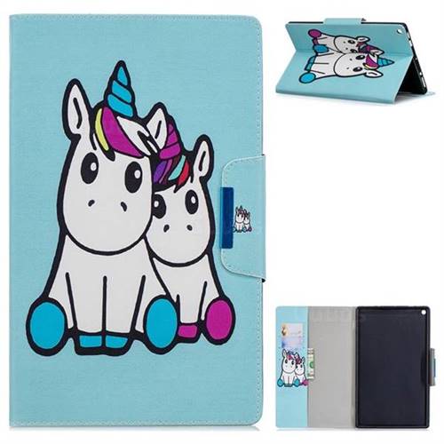 Couple Unicorn Folio Flip Stand Leather Wallet Case for Amazon Fire HD 10(2015)