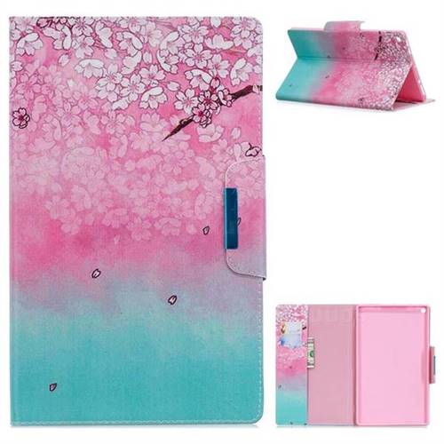 Gradient Flower Folio Flip Stand Leather Wallet Case for Amazon Fire HD 10(2015)