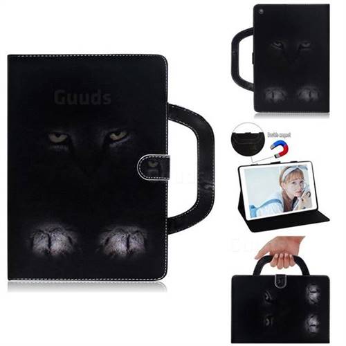 Mysterious Cat Handbag Tablet Leather Wallet Flip Cover for Amazon Fire HD 10(2015)