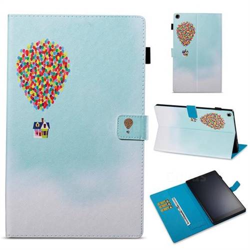 Hot Air Balloon Folio Stand Leather Wallet Case for Amazon Fire HD 10 (2017)