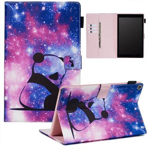 Panda Baby Matte Leather Wallet Tablet Case for Amazon Fire HD 10 (2017)
