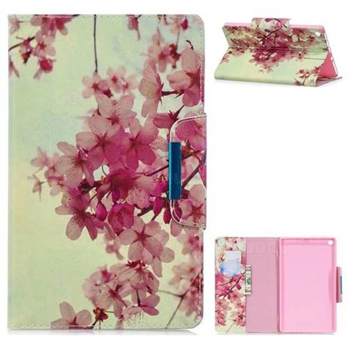 Cherry Blossoms Folio Flip Stand Leather Wallet Case for Amazon Fire HD 8 (2017)