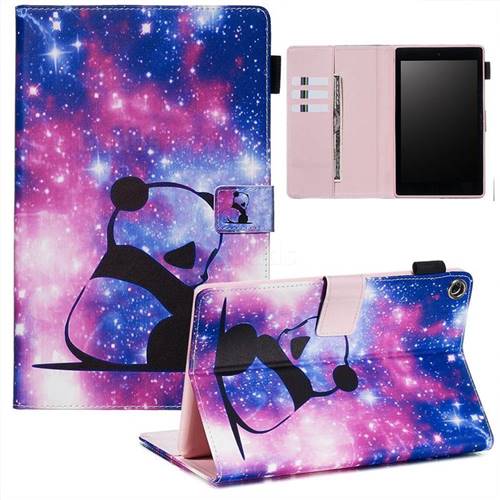 Panda Baby Matte Leather Wallet Tablet Case for Amazon Fire HD 8 (2017)