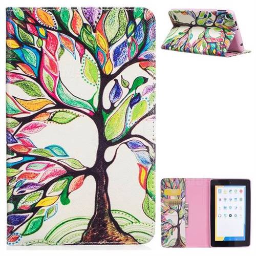 The Tree of Life Folio Stand Leather Wallet Case for Amazon Fire 7(2015)