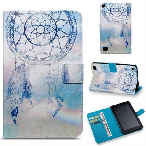 Fantasy Campanula Folio Stand Leather Wallet Case for Amazon Fire 7(2015)