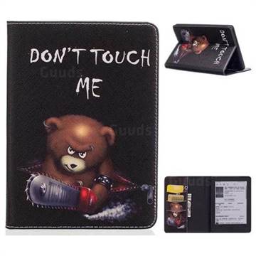 Chainsaw Bear Folio Stand Leather Wallet Case for Amazon Kindle (8th Generation, 2016)