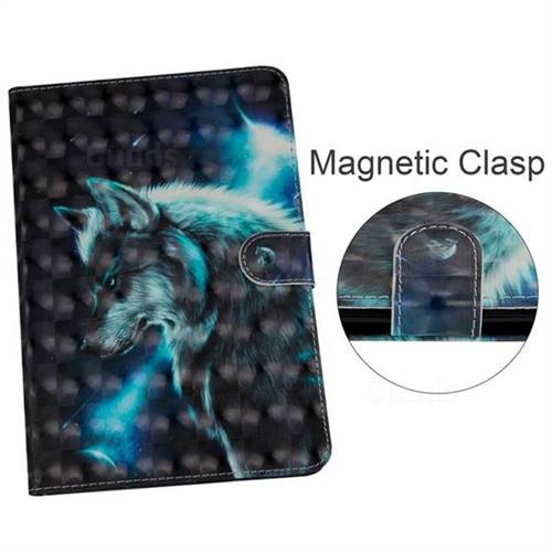 Snow Wolf 3D Painted Leather Tablet Wallet Case for Amazon Kindle Paperwhite 1 2 3