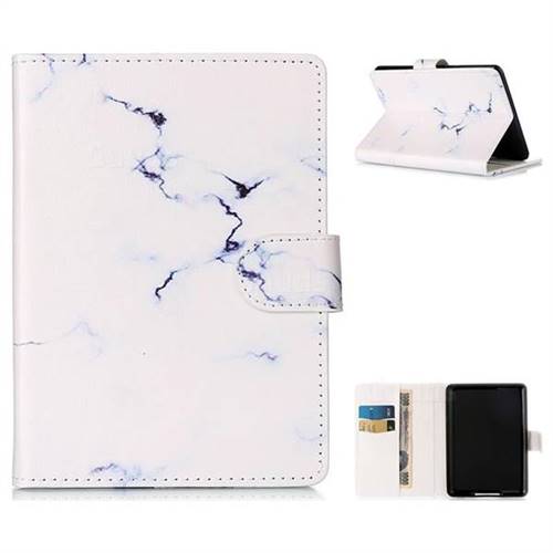Soft White Marble Folio Flip Stand PU Leather Wallet Case for Amazon Kindle Paperwhite 1 2 3
