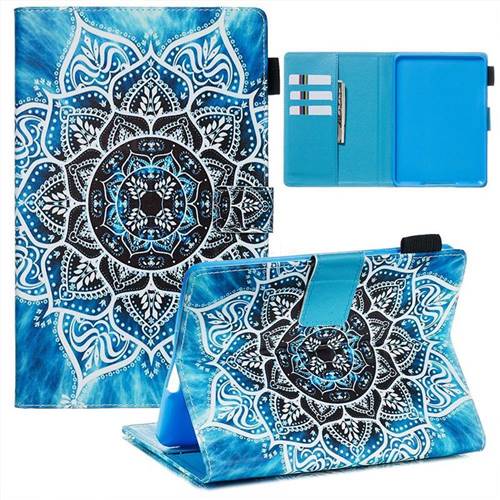 Underwater Mandala Flower Matte Leather Wallet Tablet Case for Amazon Kindle Paperwhite 1 2 3