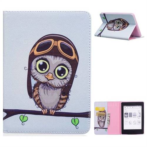 Owl Pilots Folio Stand Leather Wallet Case for Amazon Kindle Paperwhite (2018)