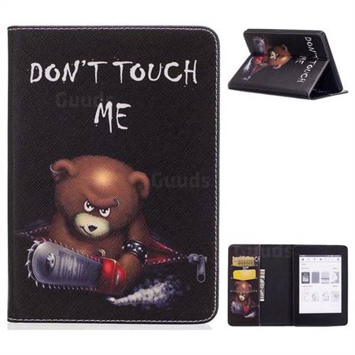 Chainsaw Bear Folio Stand Leather Wallet Case for Amazon Kindle Paperwhite (2018)