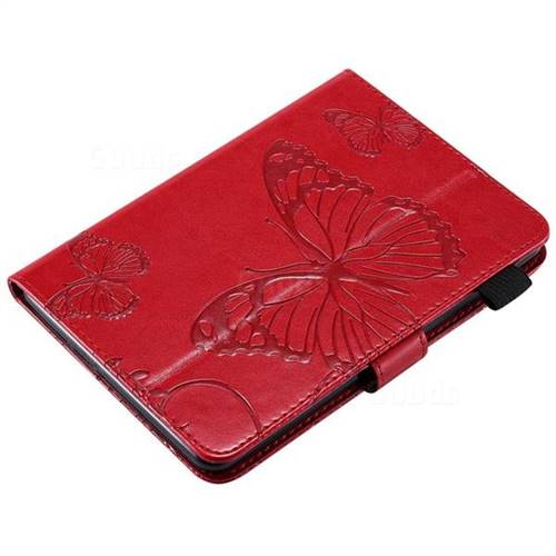 Embossing 3D Butterfly Leather Wallet Case for Amazon Kindle Paperwhite ...