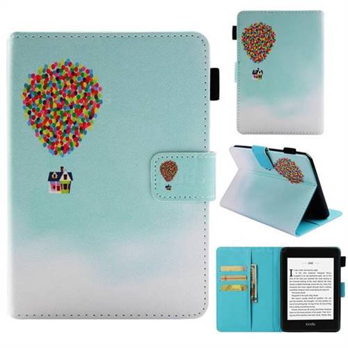 Hot Air Balloon Folio Stand Leather Wallet Case for Amazon Kindle Paperwhite (2018)