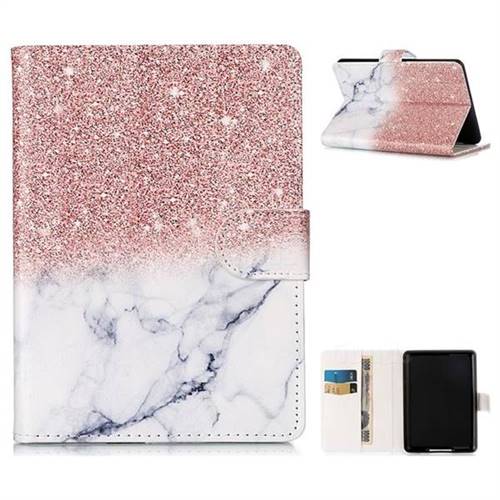 Glittering Rose Gold Folio Flip Stand PU Leather Wallet Case for Amazon Kindle Paperwhite (2018)