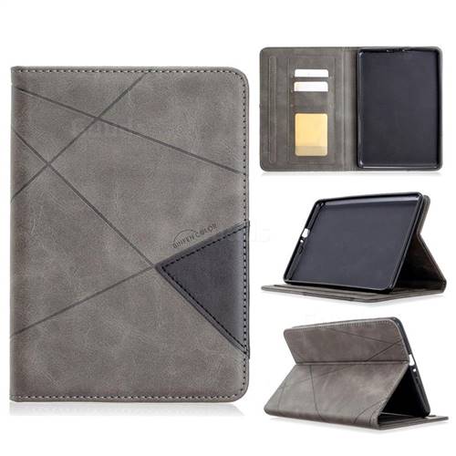 Binfen Color Prismatic Slim Magnetic Sucking Stitching Wallet Flip Cover for Amazon Kindle Paperwhite (2018) - Gray