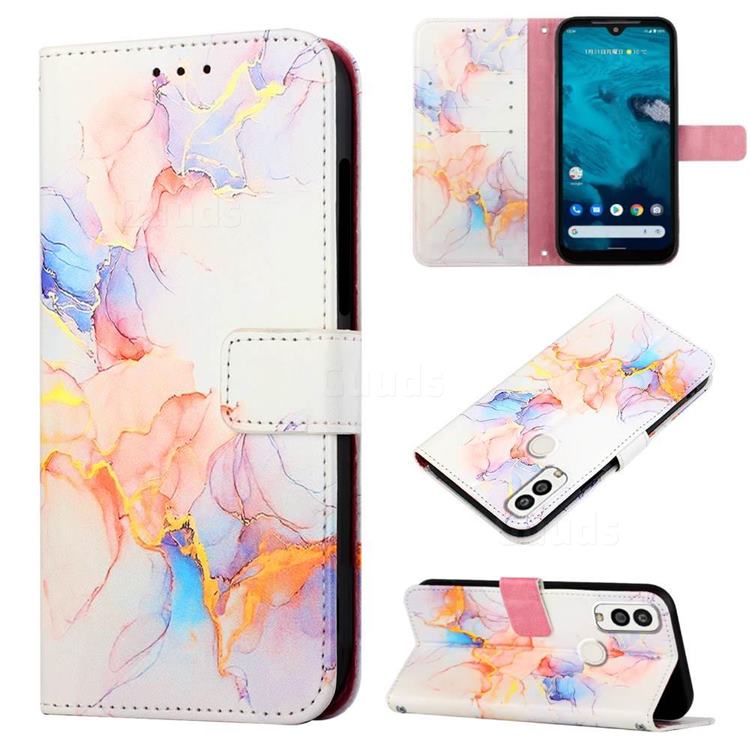 Galaxy Dream Marble Leather Wallet Protective Case for Kyocera Android One S9