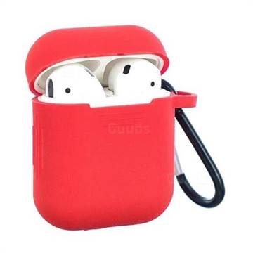 Non-slip Soft Silicone Case for Apple AirPods - Red