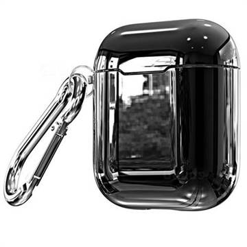 Brilliant Electroplated Soft TPU Protective Case for Apple AirPods - Black