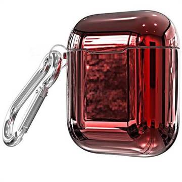 Brilliant Electroplated Soft TPU Protective Case for Apple AirPods - Red