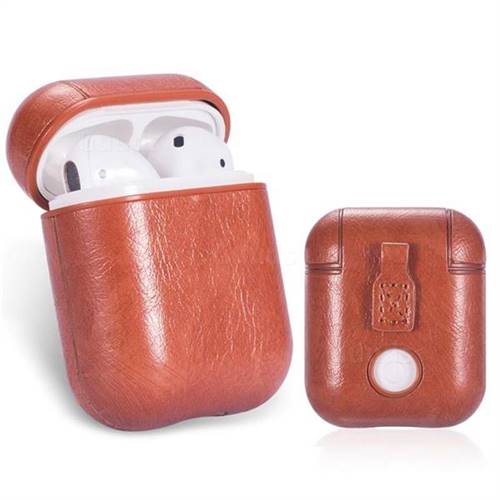 Slim PU Leather Case for Apple AirPods - Brown