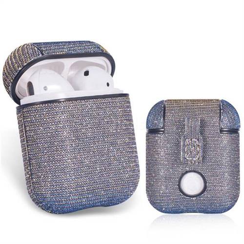 Sequin PU Leather Case for Apple AirPods - Gray