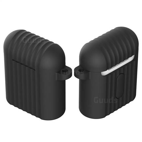 Shockproof Anti-fall Antifouling Silicone Protective Case for Apple AirPods - Black