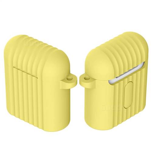 Shockproof Anti-fall Antifouling Silicone Protective Case for Apple AirPods - Yellow