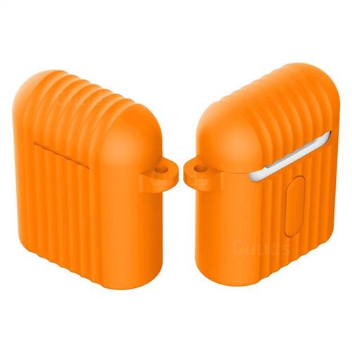 Shockproof Anti-fall Antifouling Silicone Protective Case for Apple AirPods - Orange