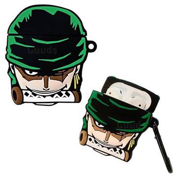 Roronoa Zoro Shockproof Anti-fall Silicone Protective Case for Apple AirPods 1 2