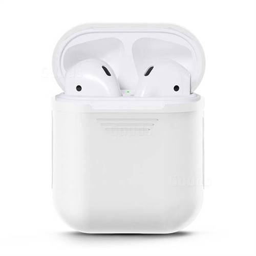 Matte Anti-fall Silicone Protective Case for Apple AirPods - White