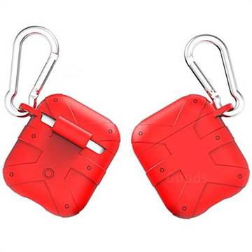 Armor Knight Shockproof Anti-fall Silicone Protective Case for Apple AirPods - Red
