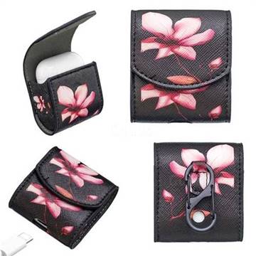Lotus Flower Pattern Leather Pouch Case for Apple AirPods