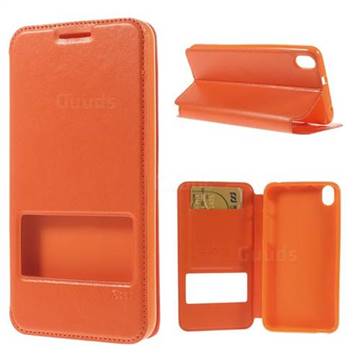 Roar Korea Noble View Leather Flip Cover for HTC Desire 816 D816 - Orange