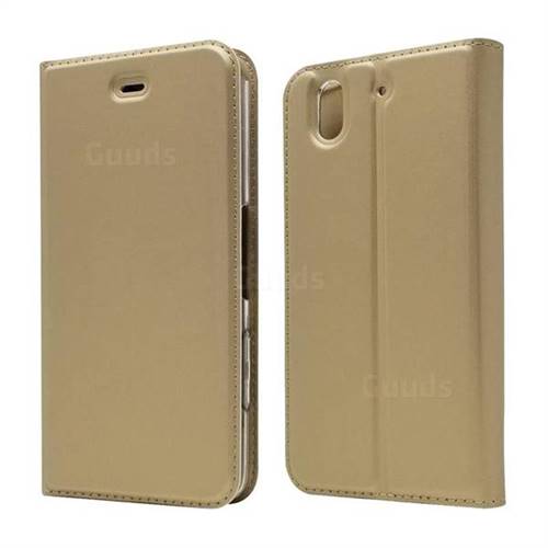 Ultra Slim Card Magnetic Automatic Suction Leather Wallet Case for FUJITSU Docomo Arrows Be F-04K - Champagne
