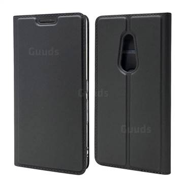 Ultra Slim Card Magnetic Automatic Suction Leather Wallet Case for FUJITSU Docomo Arrows Be4 F-41A - Star Grey