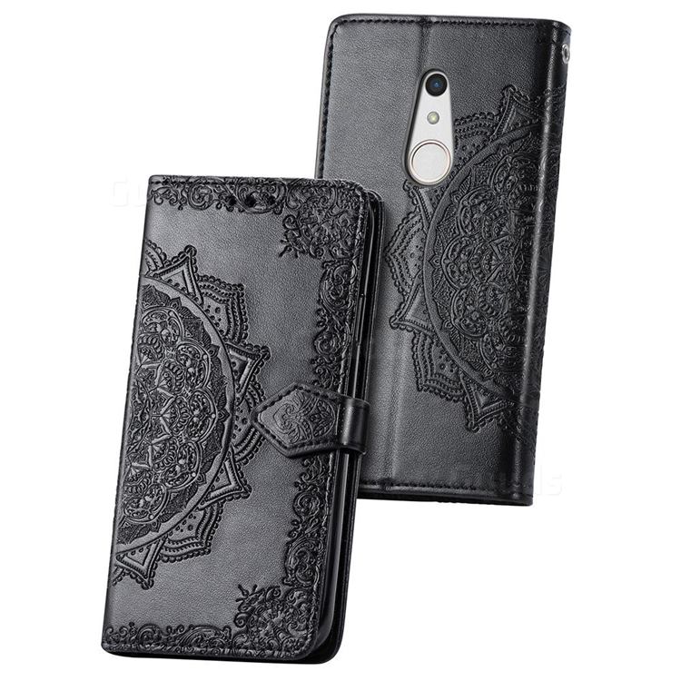 Embossing Imprint Mandala Flower Leather Wallet Case for FUJITSU